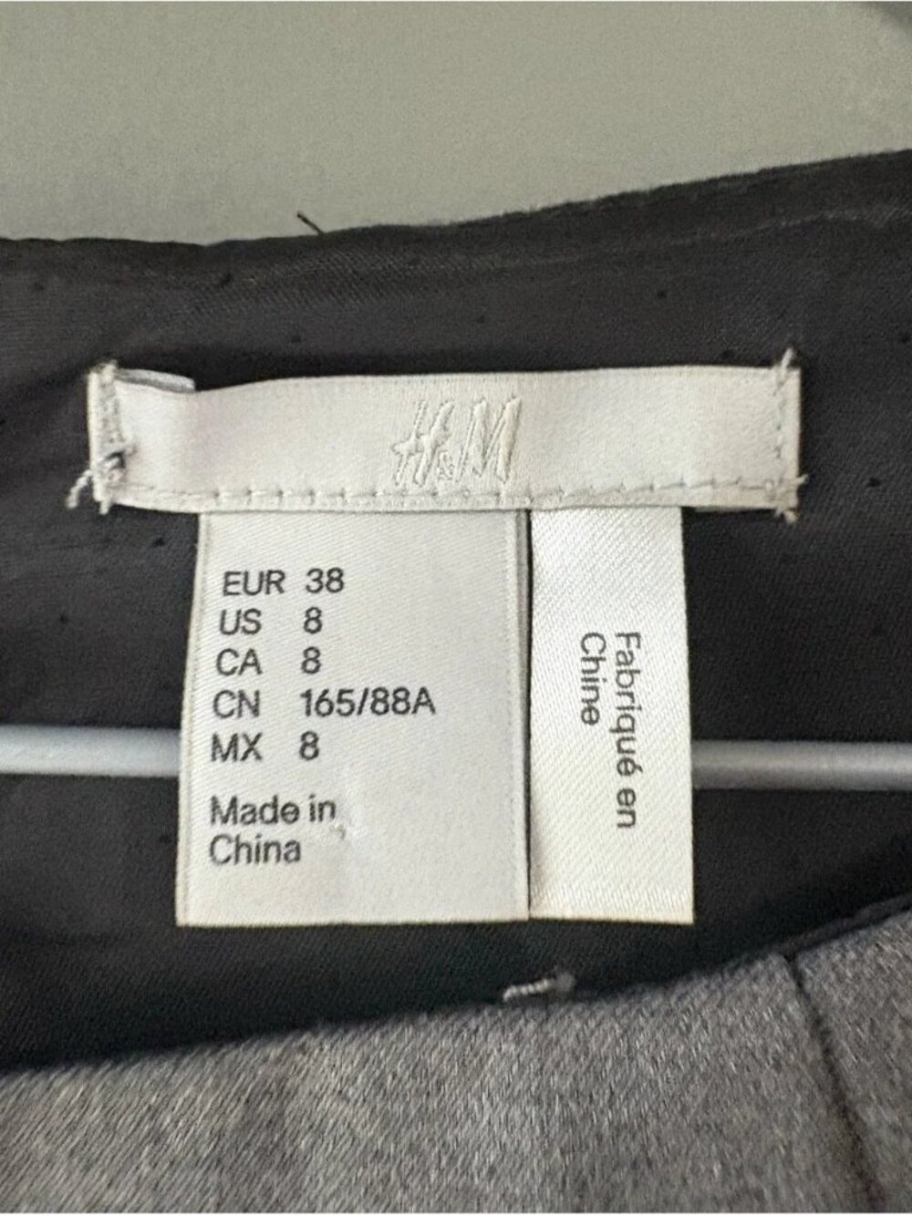 H&M Gray Fit & Flare Sleeveless Belted Dress Size 8 - Picture 7 of 8